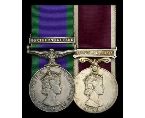 Pair: Lance-Corporal D. Hiam, 4th/7th Dragoon Guards, later 14th/20th Hussars  General Service 1962-2007, 1 clasp, Northern I