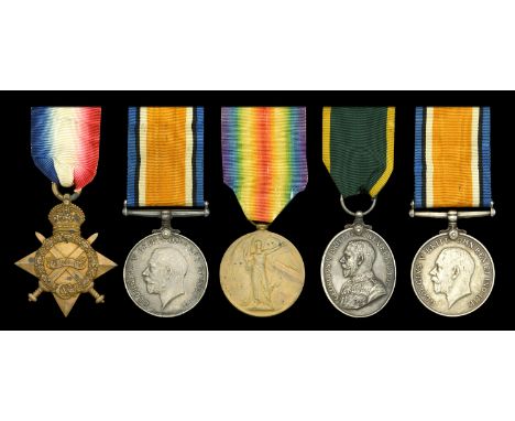 Four: Company Sergeant Major L. Cotterell, Herefordshire Regiment 1914-15 Star (2121 Pte. L. Cotterell. Hereford. R.); Britis