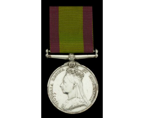 Afghanistan 1878-80, no clasp (1016. Lce. Sergt. A. Griffa. 10th. Huss.) officially engraved in a slightly later style, lacqu