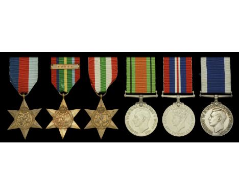 Six: Chief Engine Room Artificer E. E. Holland, Royal Navy  1939-45 Star; Pacific Star, 1 clasp, Burma; Italy Star; Defence a