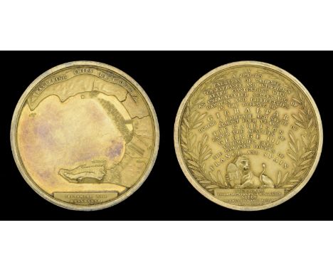 The Browne Family’s Picton Medal for the Defence of Gibraltar, contemporarily gilded and named to the American-born Major Art
