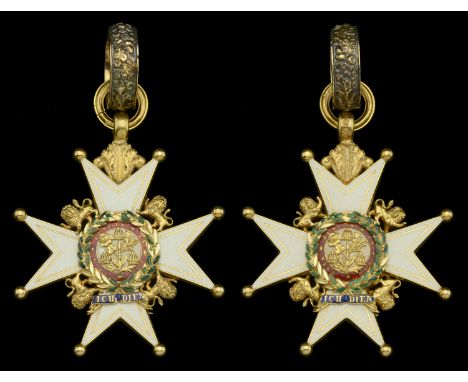 The Most Honourable Order of the Bath, K.C.B. (Military) Knight Commander’s, neck badge, 18 carat gold and enamels, hallmarke