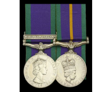 Pair: Private D. A. Jones, Prince of Wales’s Own, later Royal Irish Hussars  General Service 1962-2007, 1 clasp, Northern Ire