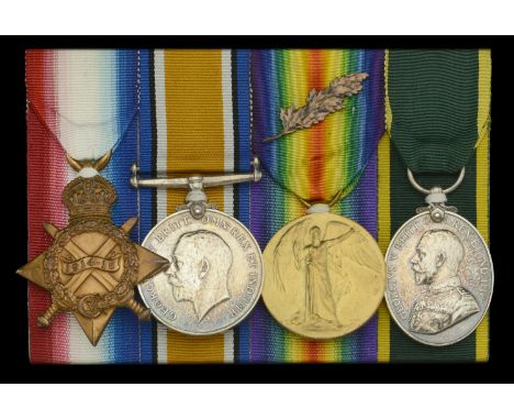 Four: Sergeant H. Whitticase, Royal Welsh Fusiliers, who was Mentioned in Despatches  1914-15 Star (871 Sjt. H. Whitticase. R