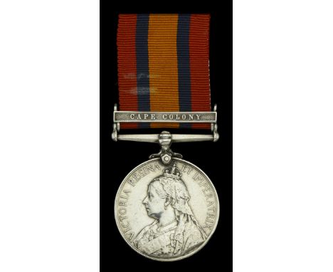 Queen’s South Africa 1899-1902, 1 clasp, Cape Colony (Tpr. C. R. Linton. Brabant’s Horse) contact marks edge bruising, good f