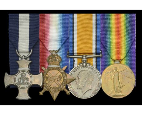 The extremely rare Russia 1919 operations D.S.C. group of four awarded to Gunner C. W. Clarke, Royal Navy, who was decorated 