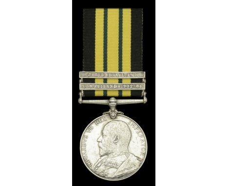 Africa General Service 1902-56, 2 clasps, Somaliland 1902-04, Jidballi (301 Hvldr. Chartu. 52nd Sikhs.) nearly very fine  £20