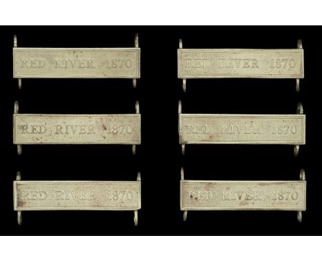 Clasps: Red River 1870 (6) for the Canada General Service Medal 1866-70, extremely fine (6) £120-£160 --- Importation Duty Th