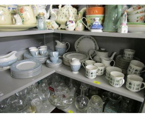 A Royal Doulton tapestry tea and dinner service (37) and a Royal Doulton Reflection part tea and dinner service (32) 
