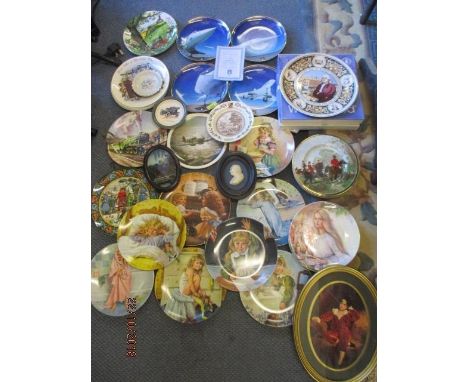 A quantity of collectors plates to include limited edition Concorde pictorial plates, together with a print, a mounted plaque