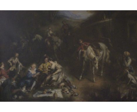 ENGLISH SCHOOL 19TH CENTURY
Hunting Party
Oil on Canvas
Inscribed Lower Right
102cm x 141cm