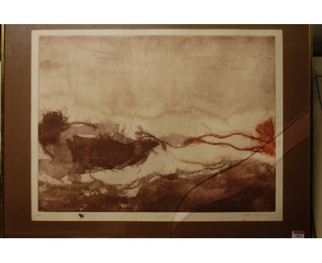 Betsy Margolius - Dune scape, artists proof lithograph, signed and titled in pencil to the margin, 45 x 60cm