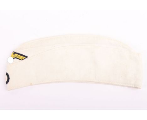 Scarce WW2 German Kriegsmarine Summer Pattern Overseas / Side Cap, fine example of a summer pattern cap in white drill cloth 