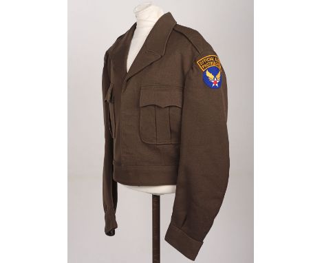 WW2 American USAAF War Photographers Tunic, being a fine quality privately tailored USAAF short ‘Ike’ pattern battle dress ja