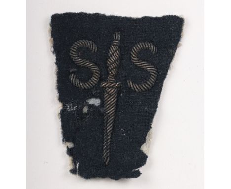 WW2 No2 Commando Bullion Embroidered Beret / Formation Sign, embroidered bullion wire commando dagger with S S to either side