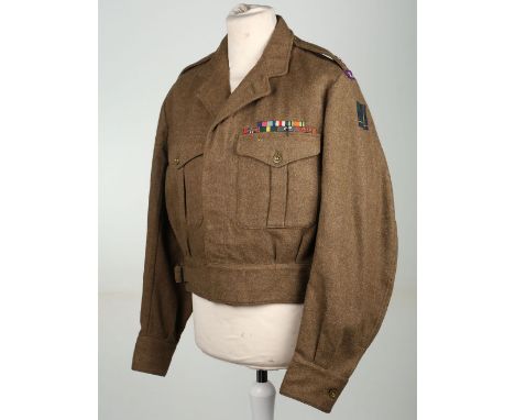 British Royal Army Chaplains Department Battle Dress of a Chaplain Decorated with Foreign Awards During WW2, interesting 1949