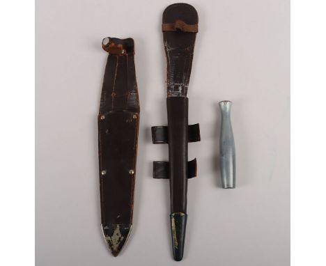 British 3rd Pattern Commando Knife Scabbard, stamped England (exported from UK to US post WW2). Spare sheath and spare Fairba