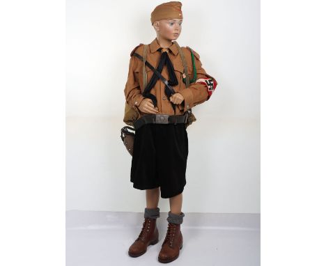 Third Reich Hitlerjugend (HJ) Uniform and Equipment Mannequin Display of a HJ Boy from District “West-Westfalen”, typical bro