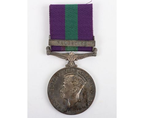 George VI General Service Medal to the Royal Army Service Corps for the Conflict in Palestine, General Service Medal 1918-62,
