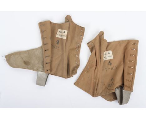 Scottish 1914 Dated Highland Spats of the 7th Highland Light Infantry, mint condition pair of Highland Spats in khaki cloth w