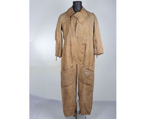 Scarce Royal Air Force Battle of Britain Period 1930 Pattern Sidcot Flying Suit, the lightweight suit has fully working diago