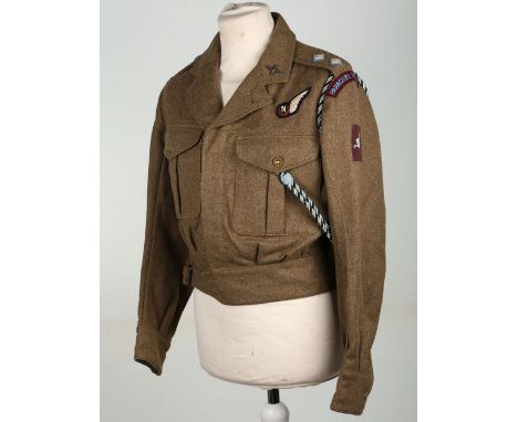Interesting Parachute Regiment Officers Battle Dress Blouse of a Former Royal Air Force Navigator, being a 1949 pattern battl