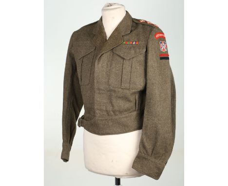 WW2 British Officers Battle Dress Blouse Attributed to Captain A R Rodgers Northamptonshire Regiment and MI6 Intelligence Ser