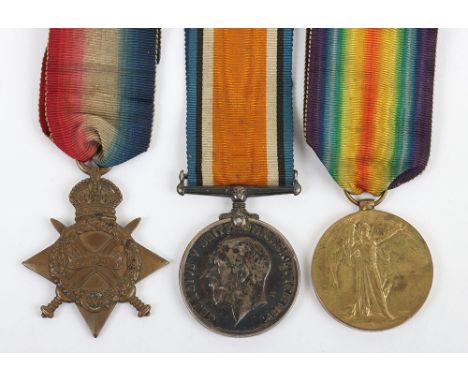 1914-15 Star Medal Trio to a Recipient in the 8th Battalion Rifle Brigade Who Was Taken Prisoner of War During the 1918 Germa