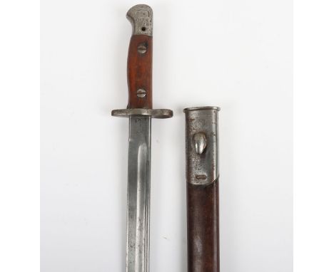 British 1907 Bayonet by Wilkinson Regimentally Marked to the 2nd Kent Fortress Field Company Royal Engineers (2 KFRE), standa