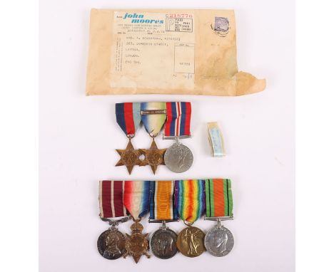 Great War Immediate Meritorious Service Medal Group of 5 to the Army Cyclist Corps with a Separate Family Members Second Worl
