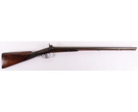 Double Barrel 16 Bore Back Action Percussion Sporting Gun by Wilkinson & Son, rebrowned twist barrels 70cms with platinum saf