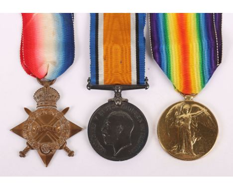 Great War 1914-15 Star Medal Trio to the Oxford & Buckinghamshire Light Infantry, 1914-15 Star Medal, British War and Victory