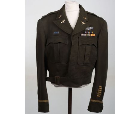 WW2 American 8th Air Force Officers ‘Ike’ Jacket, Attributed to Fighter Pilot ‘Ace’ Lt Col Kenneth W Gallup, 350th Fighter Sq