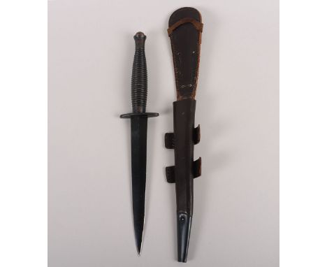 WW2 British 3rd Pattern Fairbairn Sykes Commando Knife, in good condition, machine-ground blade, with slight sharpening marks