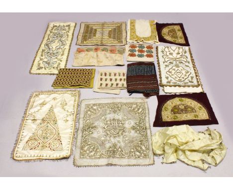 A QUANTITY OF 19TH CENTURY AND LATER PERSIAN AND ISLAMIC TEXTILES, various sizes.