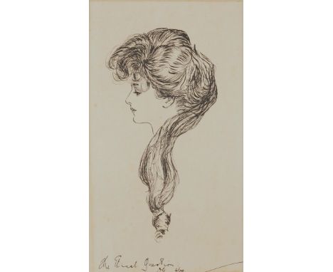 ATTRIBUTED TO CHARLES DANA GIBSON (AMERICAN, 1867-1944)The Eternal Question titled, signed with initials and dated 'D.G. 6/09