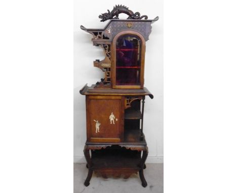 A late 19thC vitrine, attributed to Gabriel Viardot with carved and applied figural ivory and cast brass mounts, fashioned in