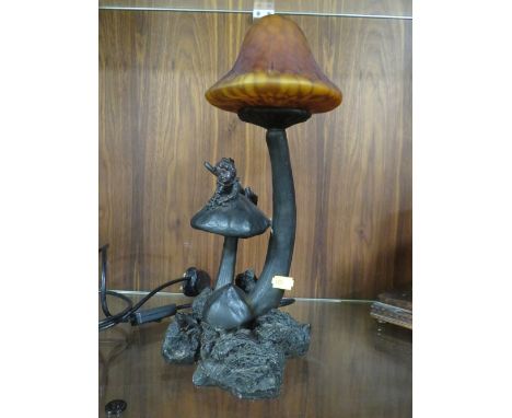 A MODERN FAIRY TOADSTOOL LAMP