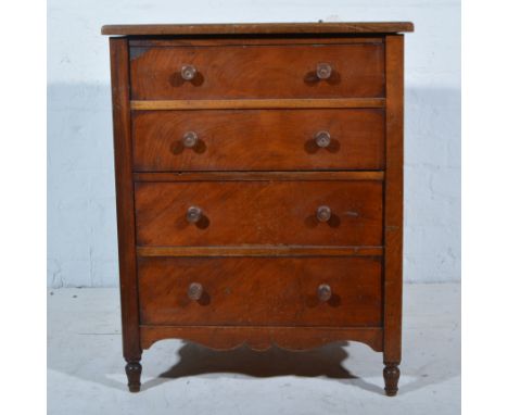 Georgian mahogany chest commode, hinged top, four dummy drawers, with a Copeland liner, width 59cm.