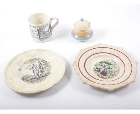 Collection of Grainger & Co. Worcester plates and other ceramics, (a box).