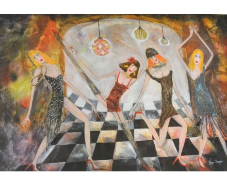 After Rosa Sepple, Fun on the Dance Floor, colour print from an Edition of 95, 55 x 76cm, mounted.