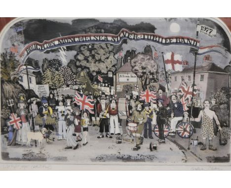 After Graham Clarke, "Left, Right, Oops!". artist's proof colour print, pencil signed and titled, 35 x 54cm.