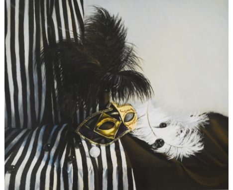 After Christine Russell, Venetian mask, colour print, from an Edition of 95, mounted, 40 x 47cm.
