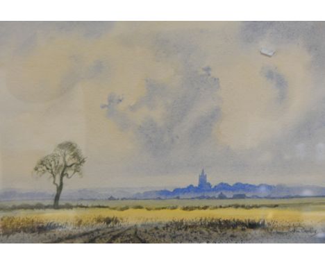 John Poole, two watercolours of Norfolk, 24 x 35cm and 29 x 40cm.