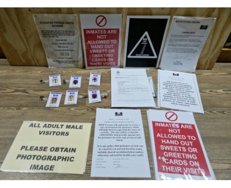 A group of original props from the Peter Kay series 'Max &amp; Paddy's Road To Nowhere', Police incident report, 6 x prison o