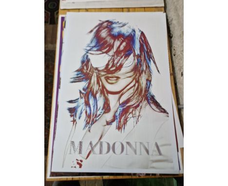 A group of 24 original promo music &amp; movie posters &amp; a Cindy Crawford poster to include U2, The Beloved x 2, Kate Bus