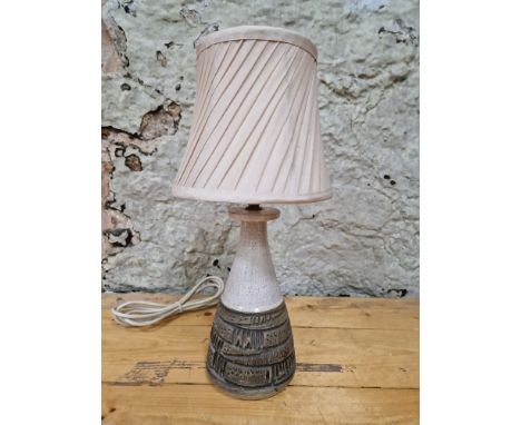 A Poole 'Atlantis' table lamp by Alan White, height 23cm to top of base.