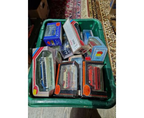 A box of assorted model vehicles to include Corgi &amp; Exclusive First Editions etc. 