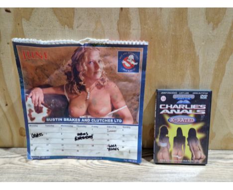 A group of original props from the Peter Kay series 'Max &amp; Paddy's Road To Nowhere', Garage calendar (series 1 episode 2)