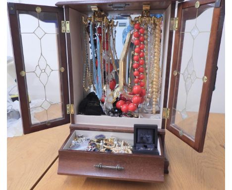 A pair of silver Sheila Fleet 'Morning Dew' earrings, a retro fringe necklace and Rotary watch, a Peacock brooch, and other i